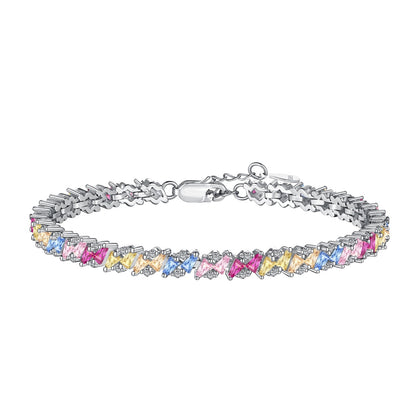 [Elite]Ornate Sparkling Multi Cut Party Bracelet