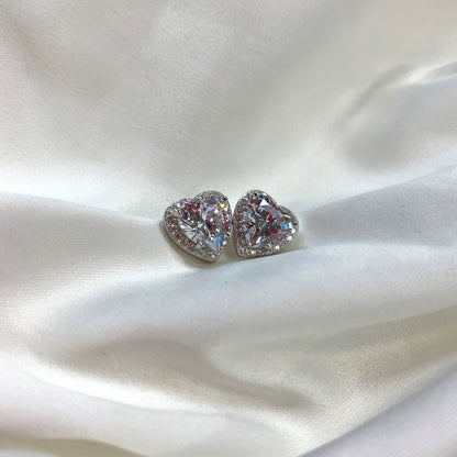 [Elite]Sparkling Heart Shape Lover Earrings