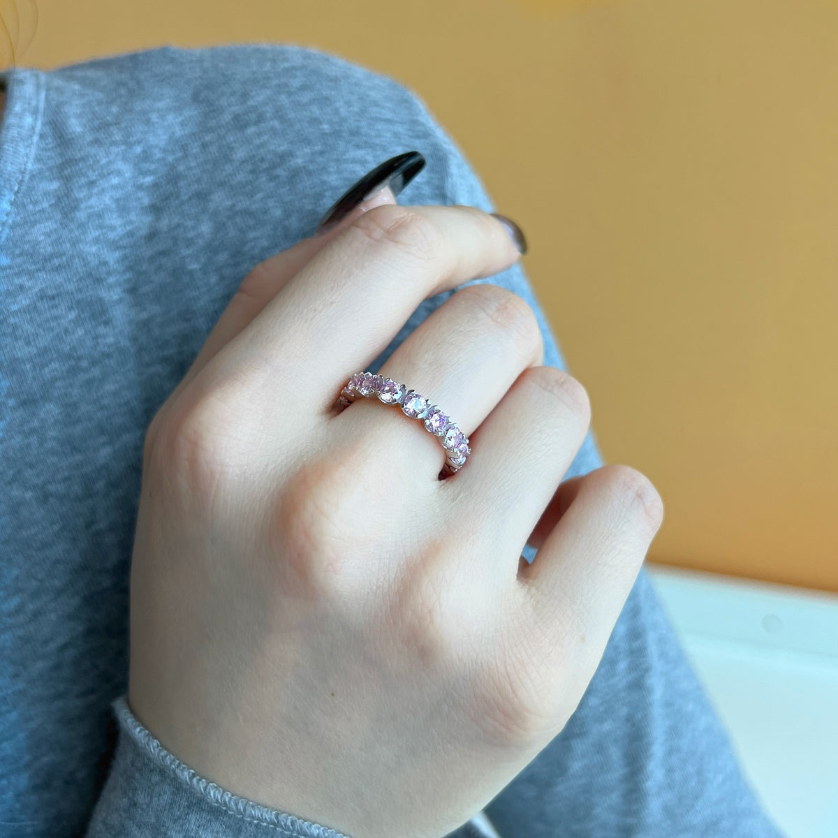 [Elite]Eternity Round Cut Tennis Ring