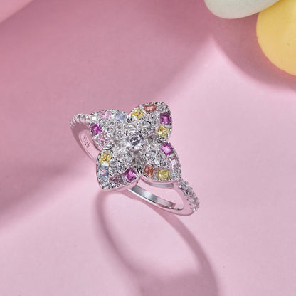 [Elite]Luxurious Colorful Flower Shape Banquet Ring