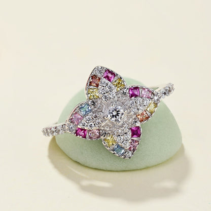 [Elite]Luxurious Colorful Flower Shape Banquet Ring
