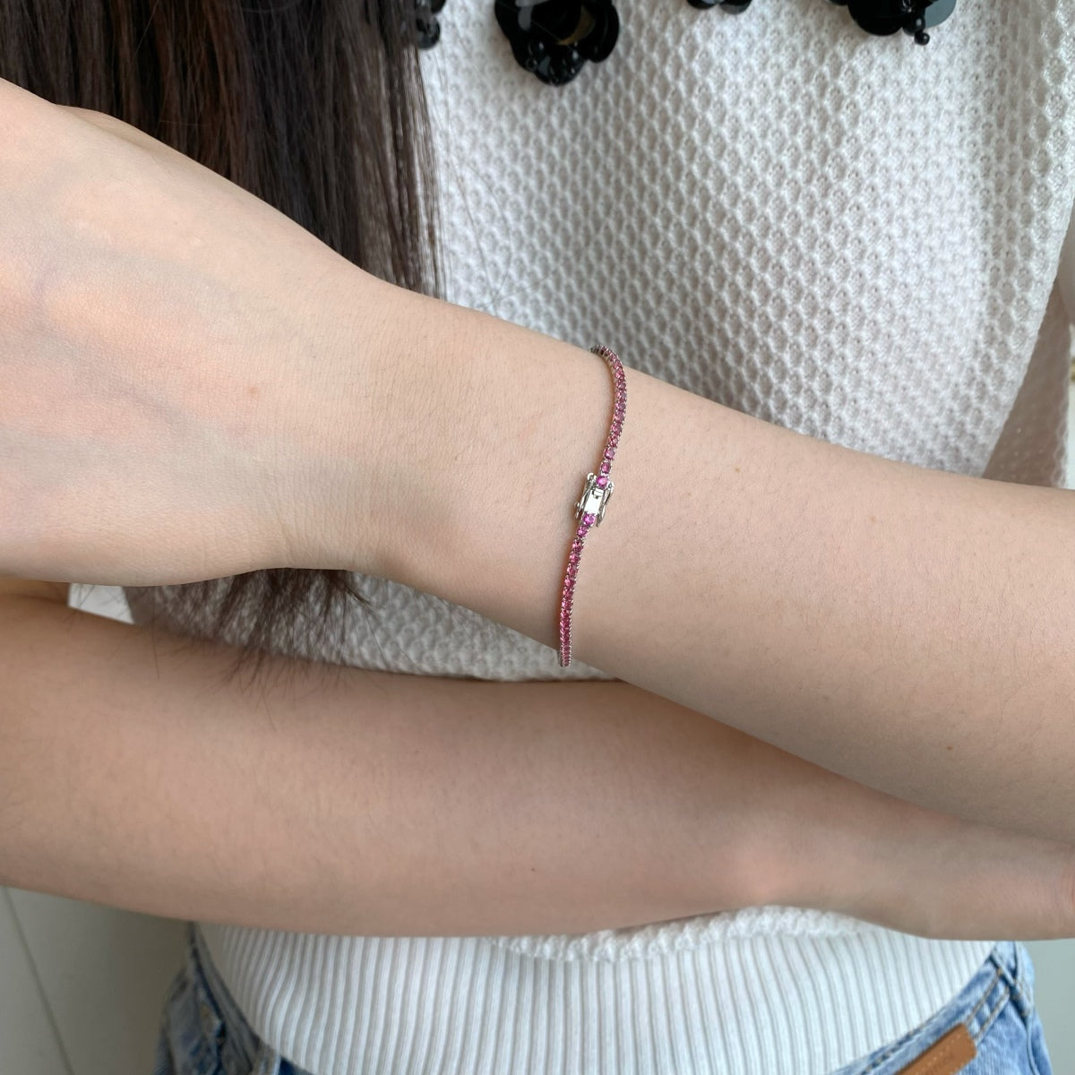 [Elite]Dazzling Colorful Round Cut Daily Bracelet