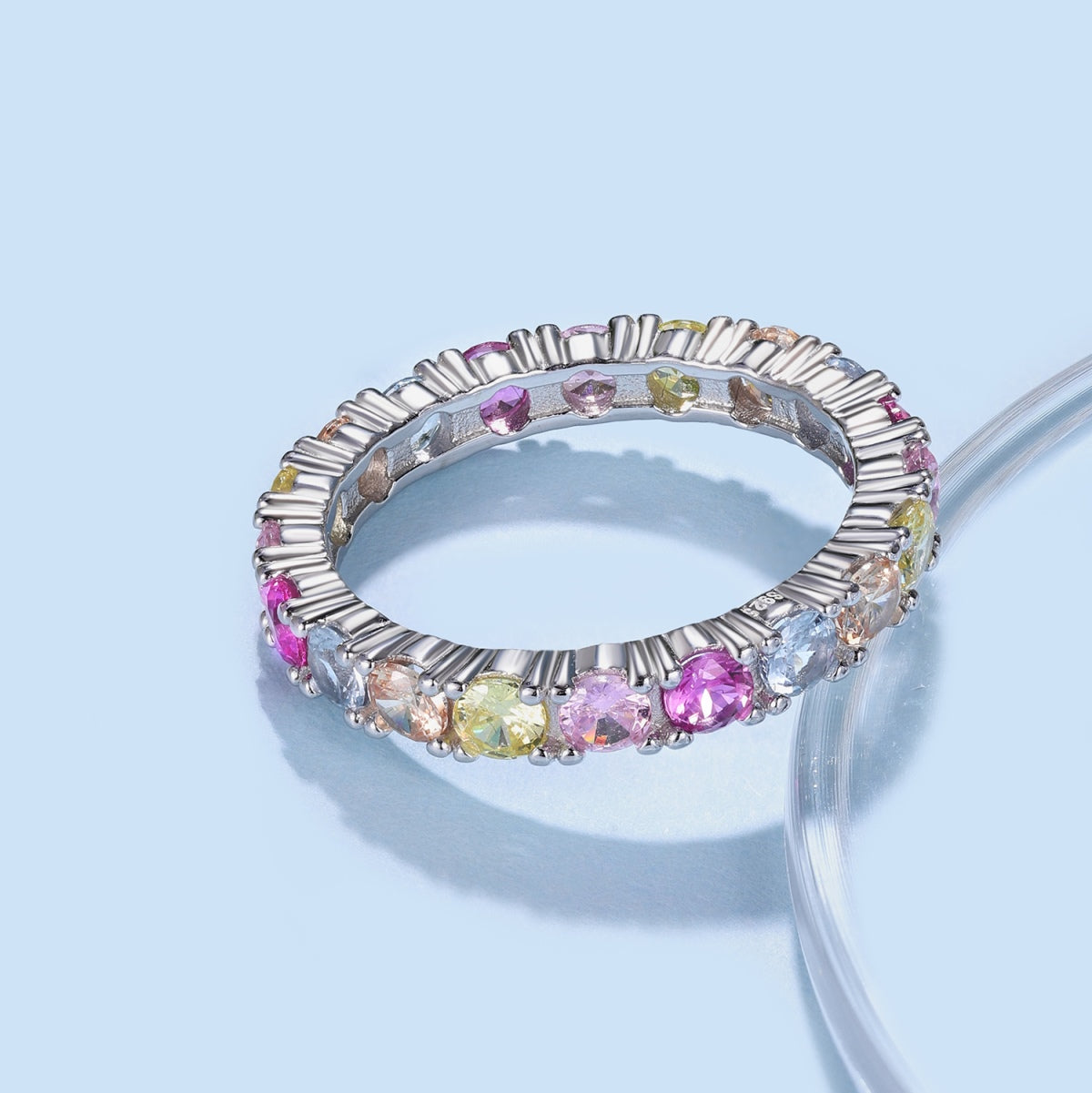 [Elite]Dazzling Lustrous Round Cut Tennis Ring