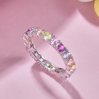 [Elite]Dazzling Lustrous Round Cut Tennis Ring
