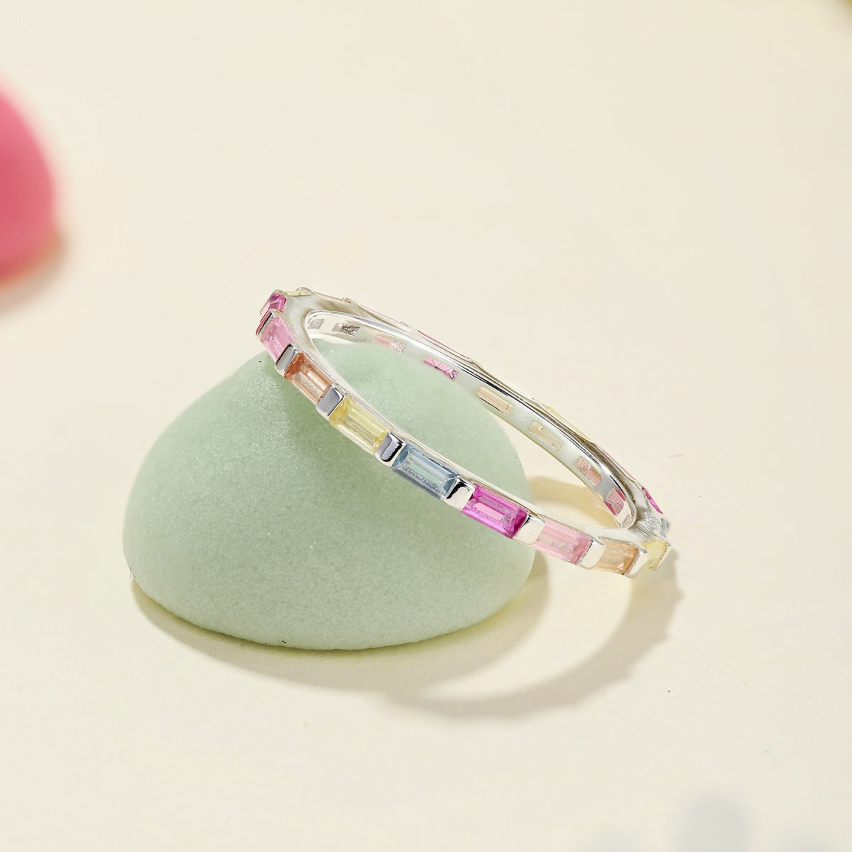 [Elite]Exquisite Multicolored Emerald Cut Daily Ring