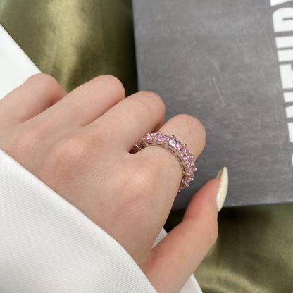 [Elite]Elegant Princess Cut Tennis Ring