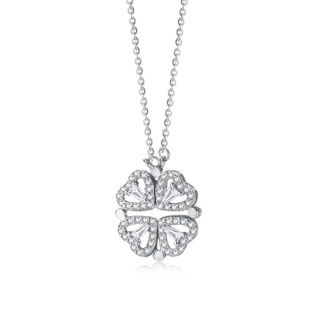 [Elite]Ornate Heart Cut Flower Shape Necklace