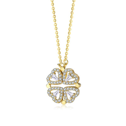 [Elite]Ornate Heart Cut Flower Shape Necklace