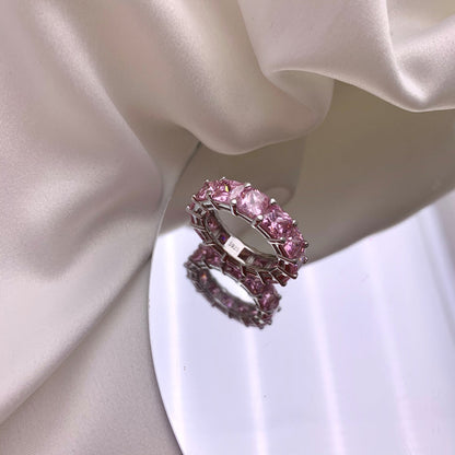 [Elite]Elegant Princess Cut Tennis Ring