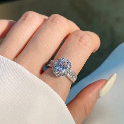 [Elite]1.5 Carat Dazzling Charming Oval Cut Banquet Ring
