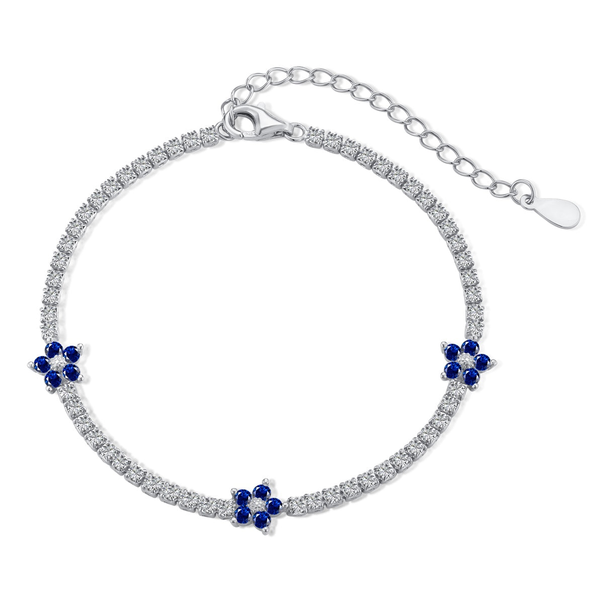 [Elite]Sparkling Flower Shape Tennis Bracelet