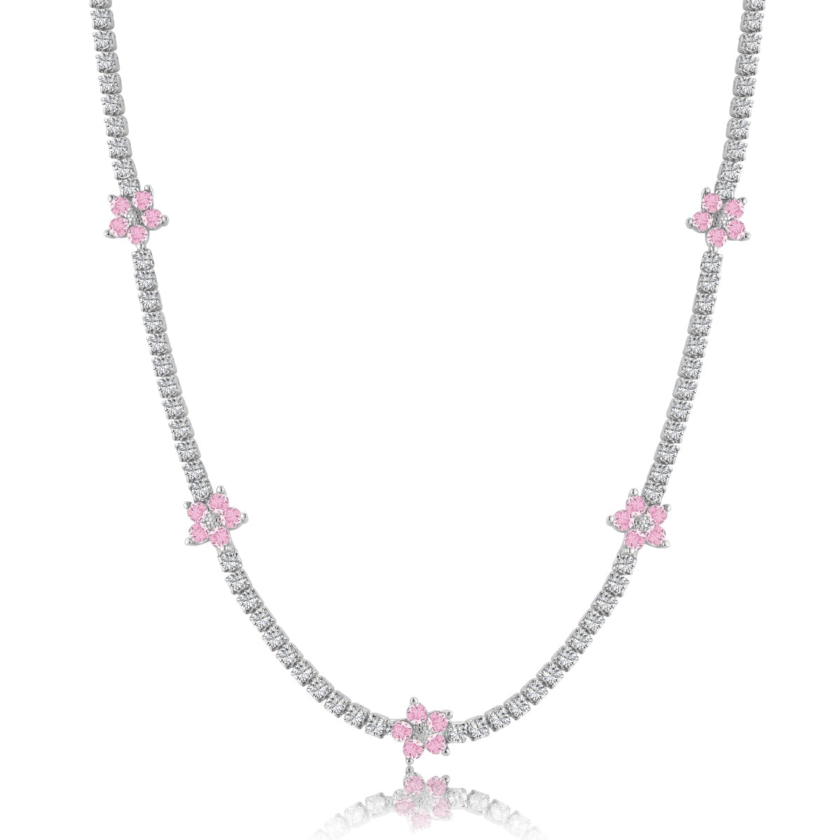 [Elite]Luxurious Colorful Flower Tennis Necklace