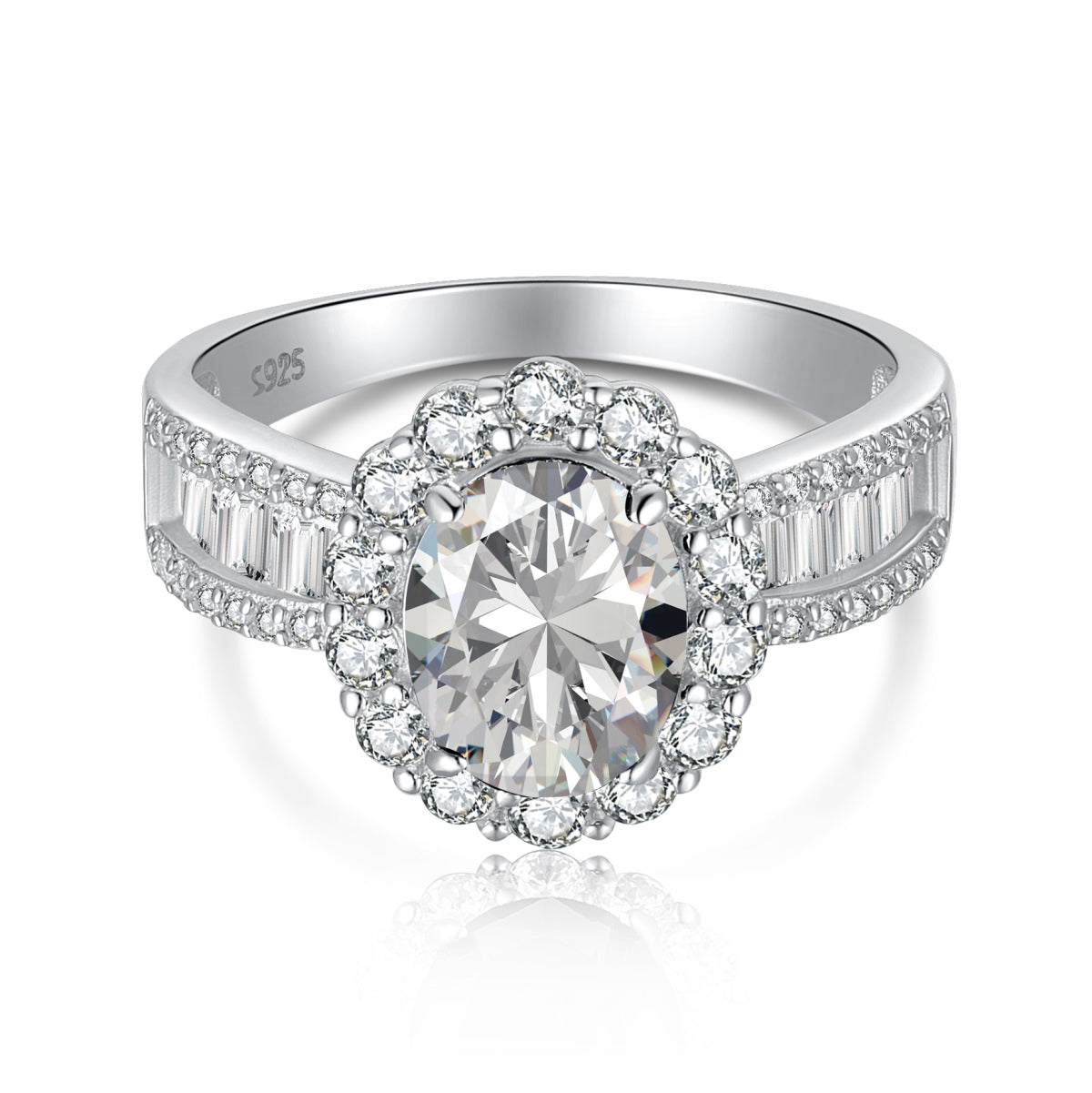 [Elite]1.5 Carat Dazzling Charming Oval Cut Banquet Ring
