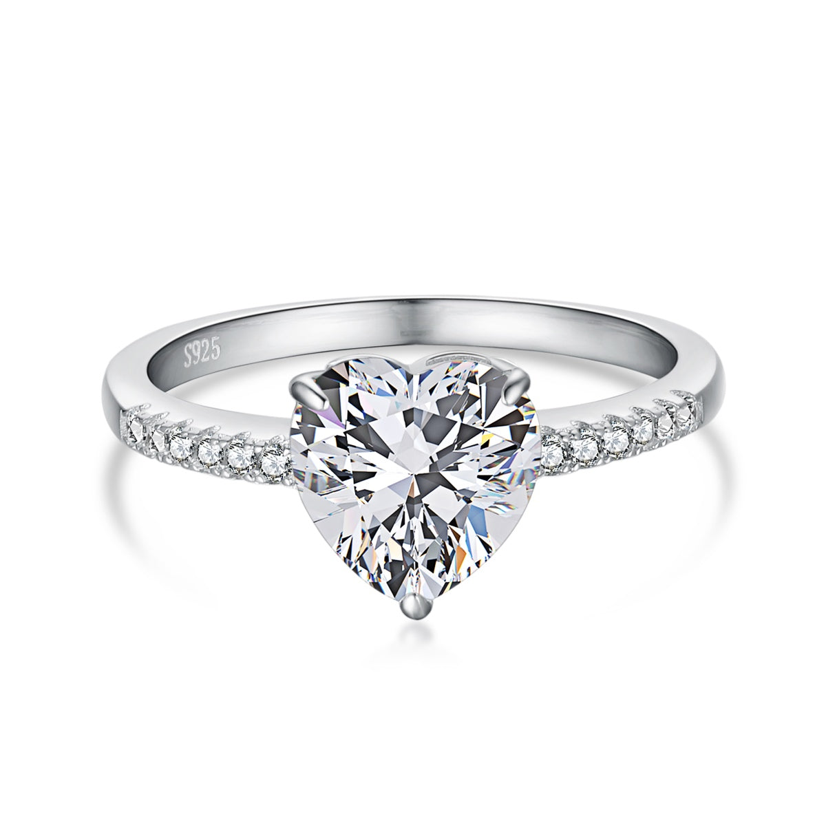 [Elite]2.0 Carat Dazzling Lustrous Heart Cut Lover Ring