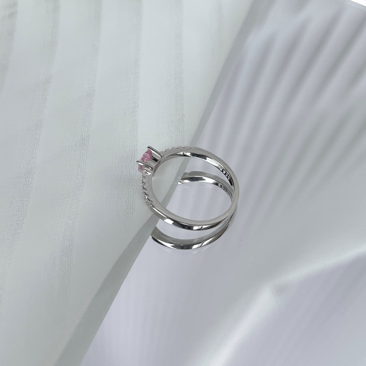 [Elite]0.5 Carat CaratEternity Charming Heart Shape Lover Ring