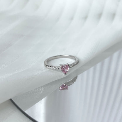 [Elite]0.5 Carat CaratEternity Charming Heart Shape Lover Ring