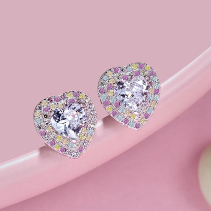 [Elite]Dazzling Heart Shape Lover Earrings