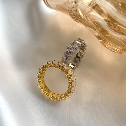 [Elite]Ornate Oval Cut Tennis Ring