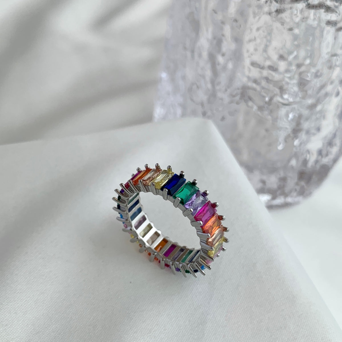 [Elite]Unique Colorful Radiant Cut RIng