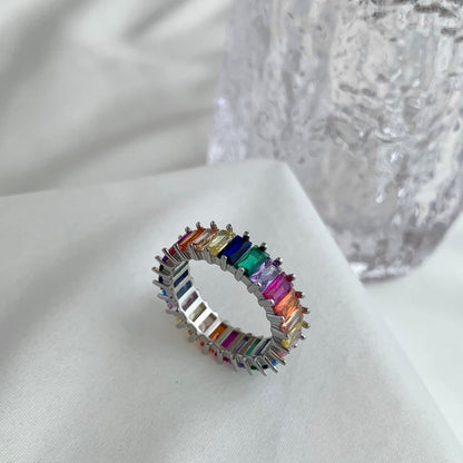 [Elite]Unique Colorful Radiant Cut RIng