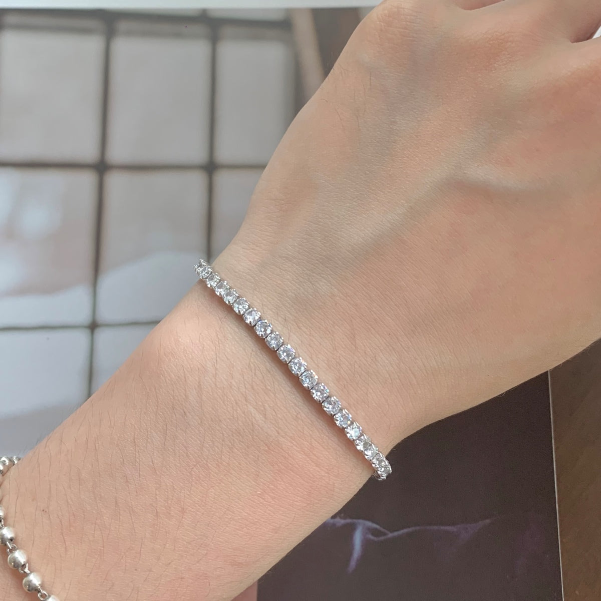 [Elite]Sparkling Round Cut Daily Bracelet