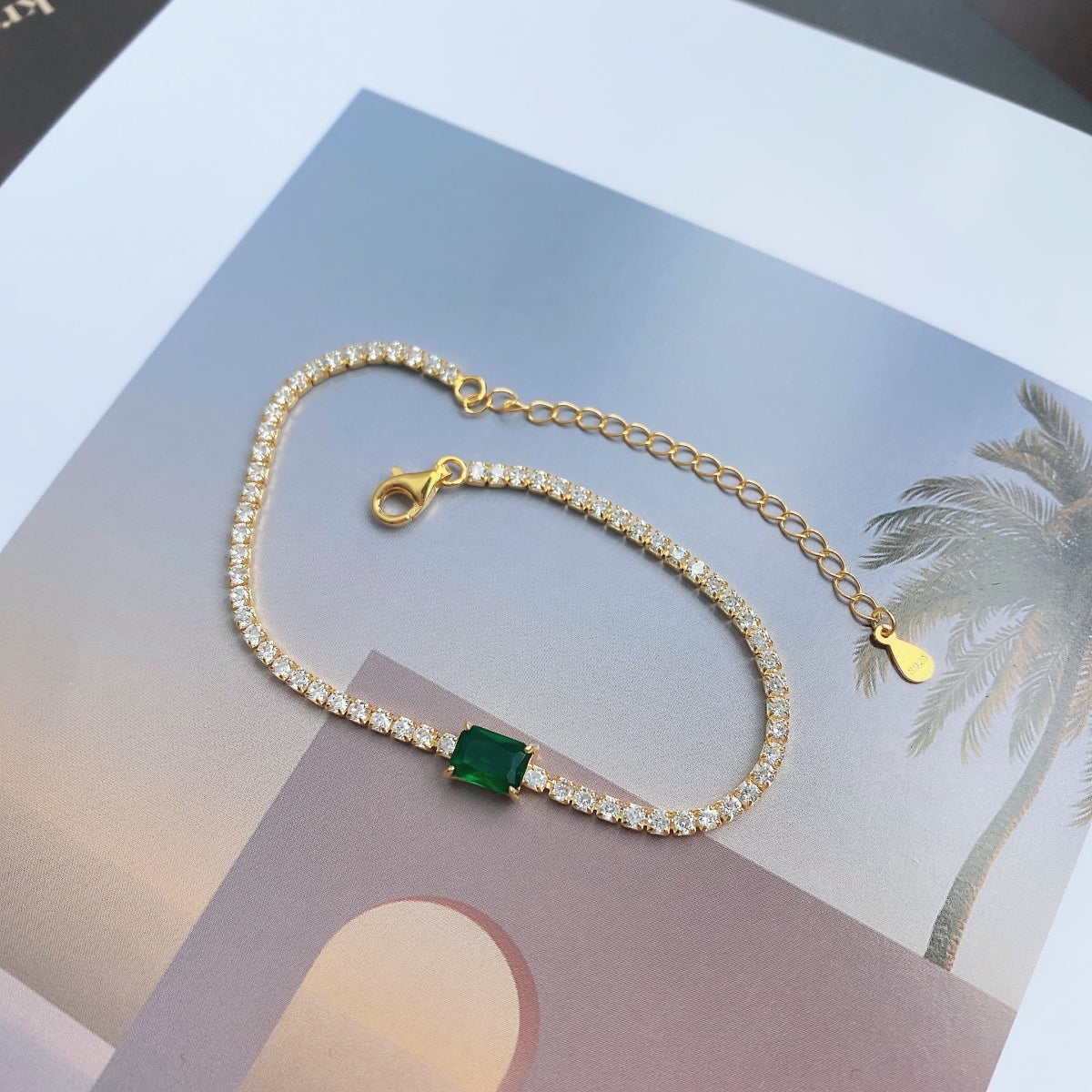 [Elite]1.0 Carat Unique Emerald Cut Banquet Bracelet