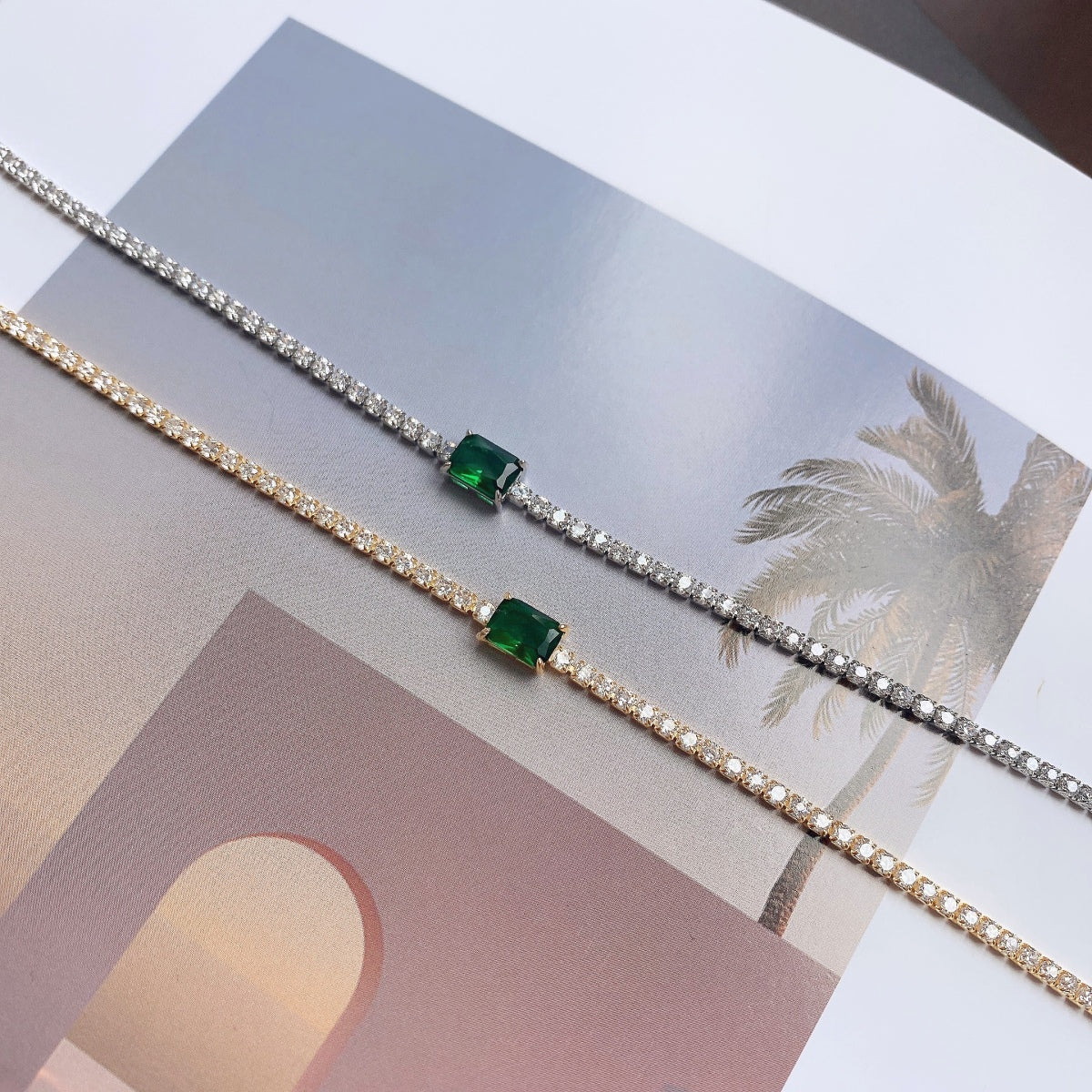 [Elite]1.0 Carat Unique Emerald Cut Banquet Bracelet