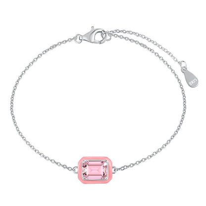 [Elite]2.0 Carat Sparkling Colorful Emerald Cut Daily Bracelet