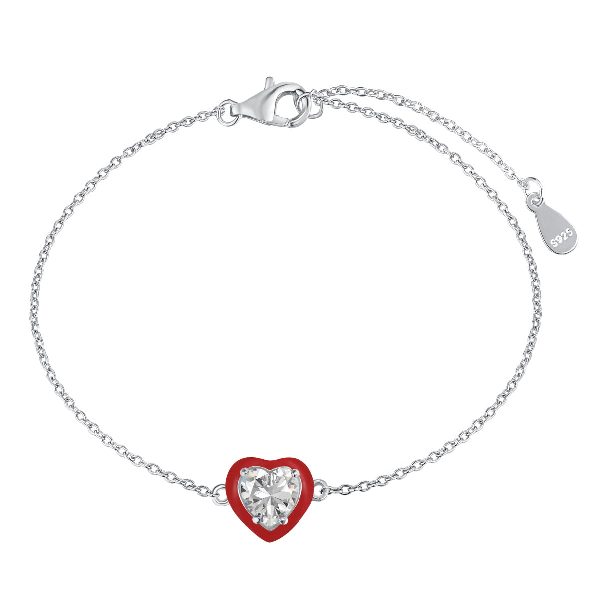 [Elite]Sparkling Romantic Heart Shape Lover Bracelet