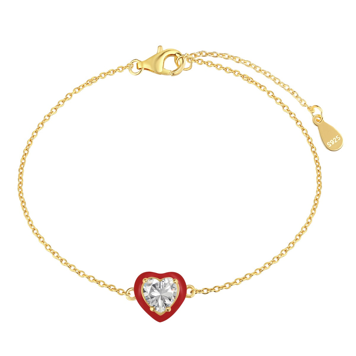 [Elite]Sparkling Romantic Heart Shape Lover Bracelet