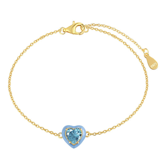 [Elite]Sparkling Romantic Heart Shape Lover Bracelet