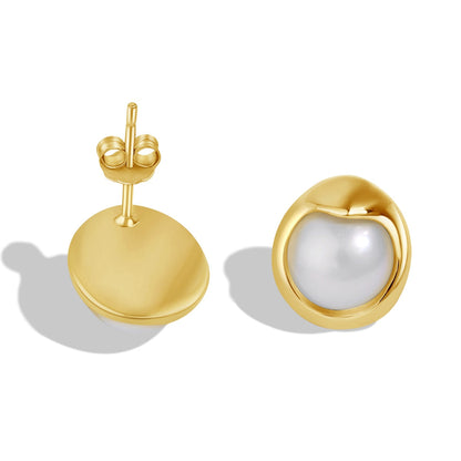 [Elite]Dainty Bread Pearl Earrings