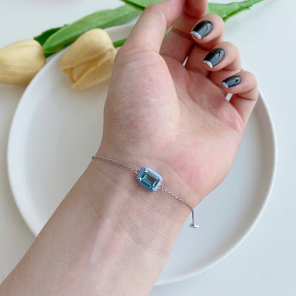 [Elite]2.0 Carat Sparkling Colorful Emerald Cut Daily Bracelet