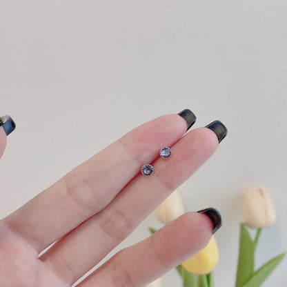 [Elite]Sparkling Colorful Round Shape Earrings