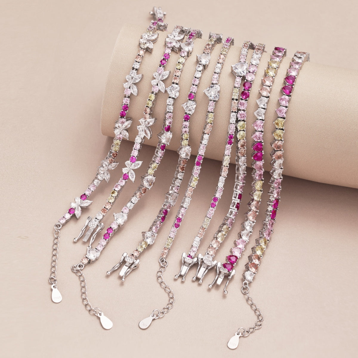 [Elite]Delicate Colorful Rainbow Tennis Chain
