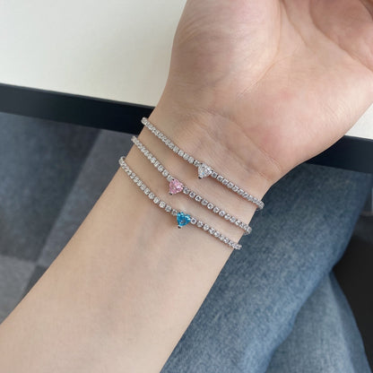 [Elite]0.5 Carat Elegant Romantic Heart Shape Lover Bracelet
