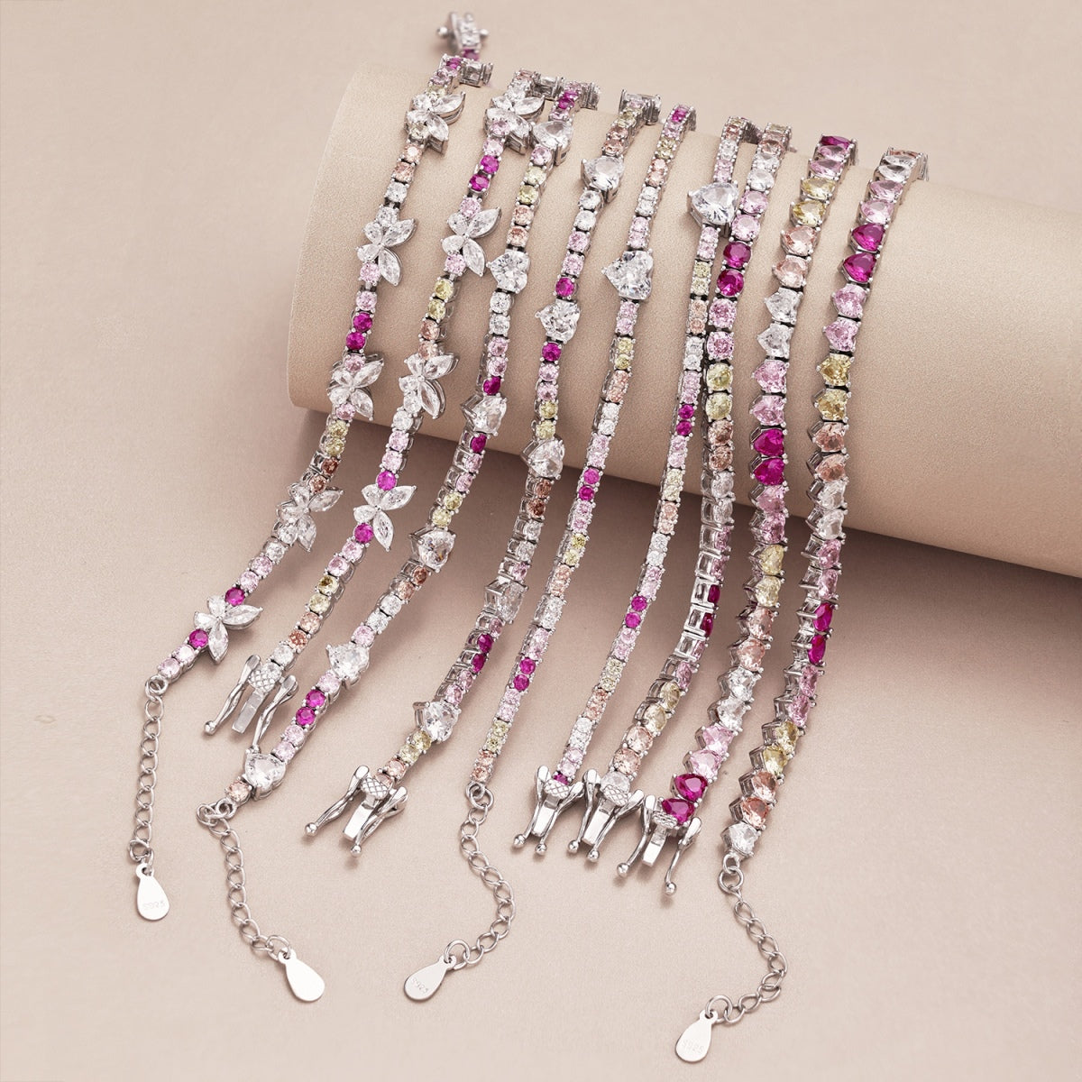 [Elite]Romantic Heart Shape Round Cut Lover Bracelet