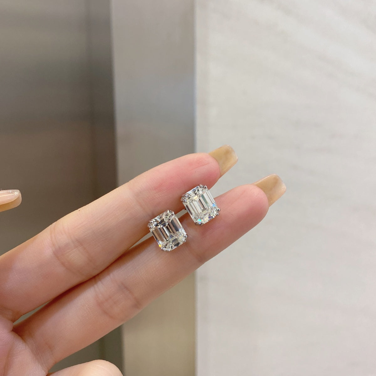 [Elite]Dazzling Square Shape Earrings