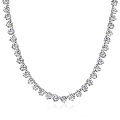 [Elite]Ornate Heart Cut Tennis Necklace