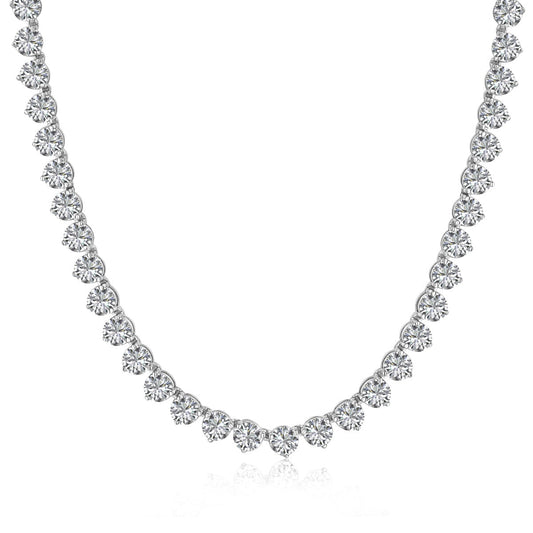 [Elite]Ornate Heart Cut Tennis Necklace