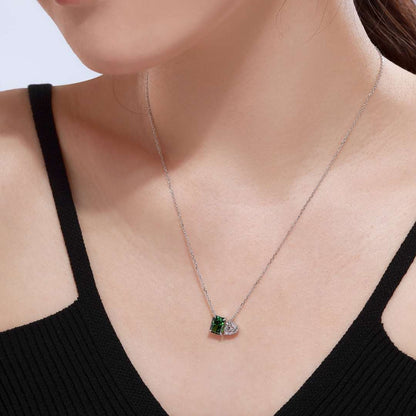 [Elite]Dazzling Square & Heart Shape Necklace