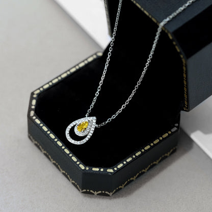 [Elite]Sparkling Pear Cut Necklace