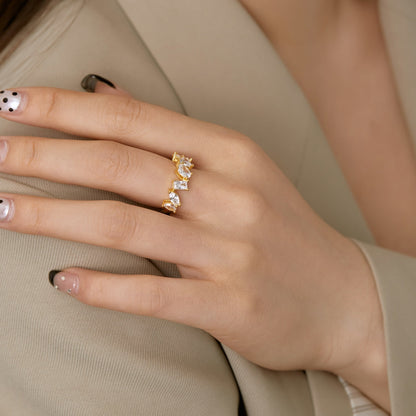 [Elite]Delicate Multi Cut Ring