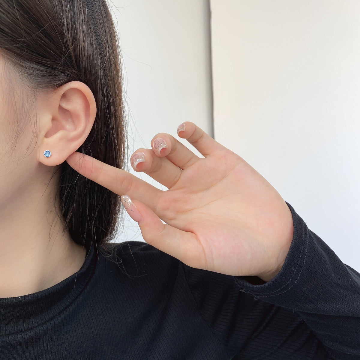 [Elite]Sparkling Colorful Round Shape Earrings