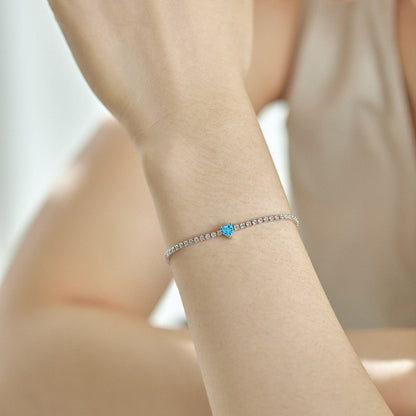 [Elite]0.5 Carat Elegant Romantic Heart Shape Lover Bracelet