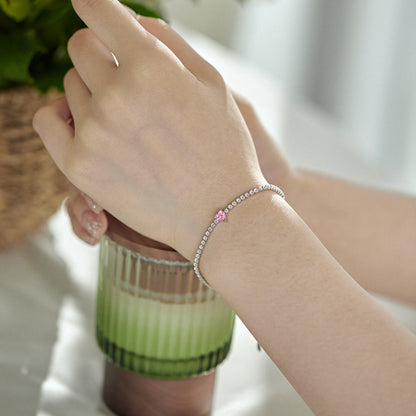 [Elite]0.5 Carat Elegant Romantic Heart Shape Lover Bracelet