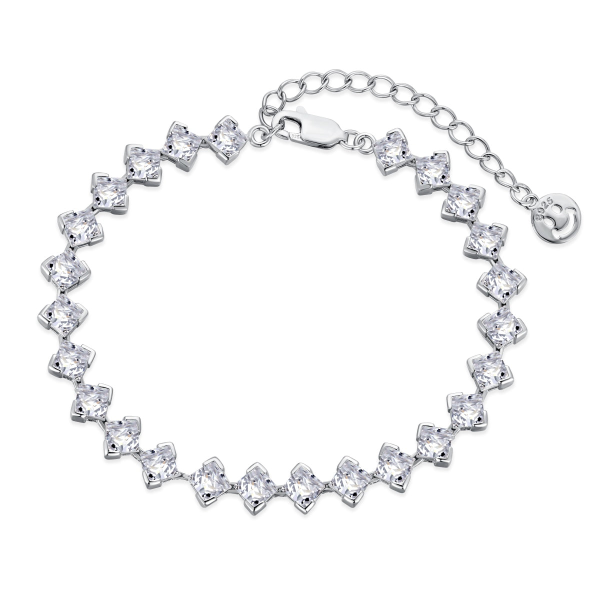 [Elite]0.5 Carat Ornate Princess Cut Daily Bracelet