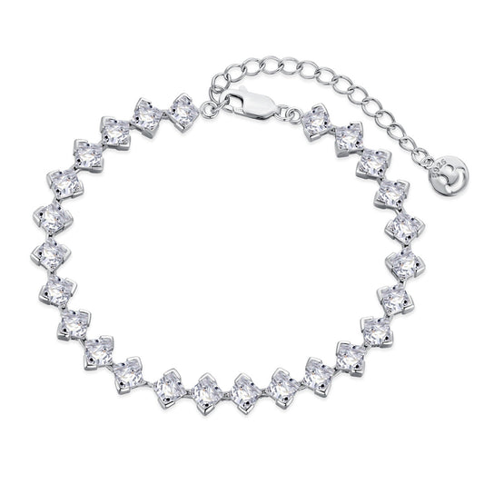 [Elite]0.5 Carat Ornate Princess Cut Daily Bracelet