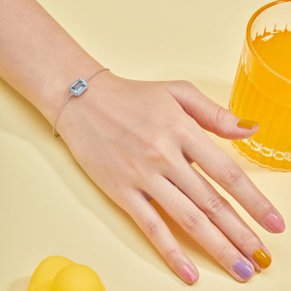 [Elite]2.0 Carat Sparkling Colorful Emerald Cut Daily Bracelet