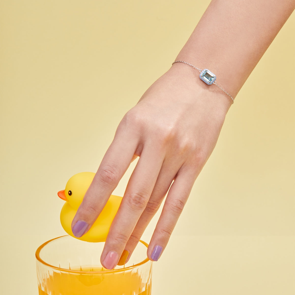 [Elite]2.0 Carat Sparkling Colorful Emerald Cut Daily Bracelet